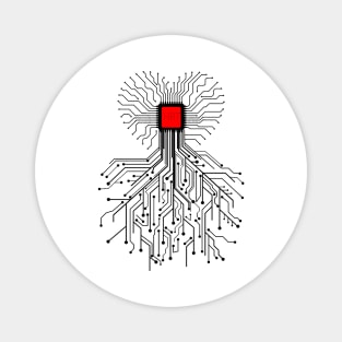 Electronic chip heart Magnet